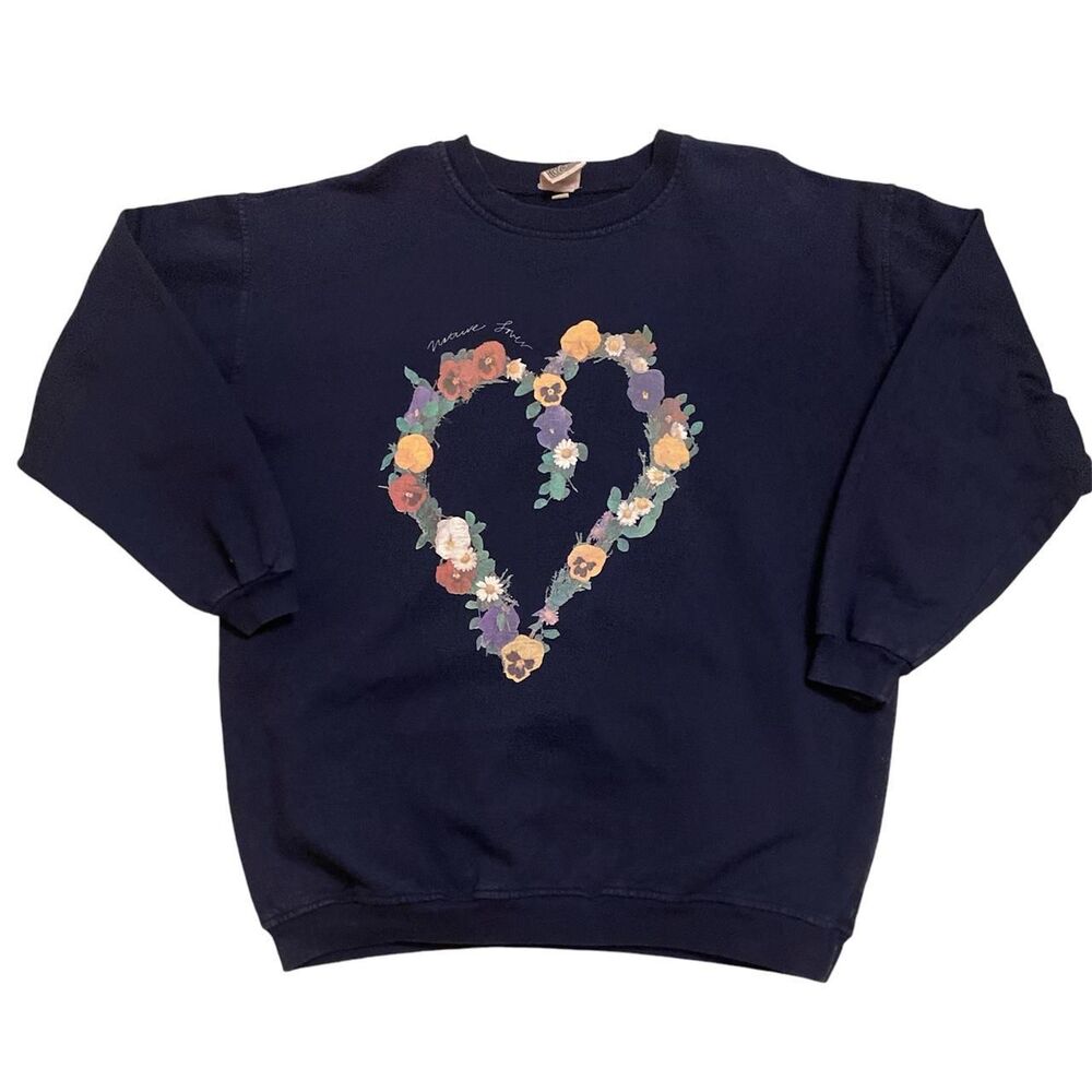 90s floral vintage “nature lover” sweatshirt